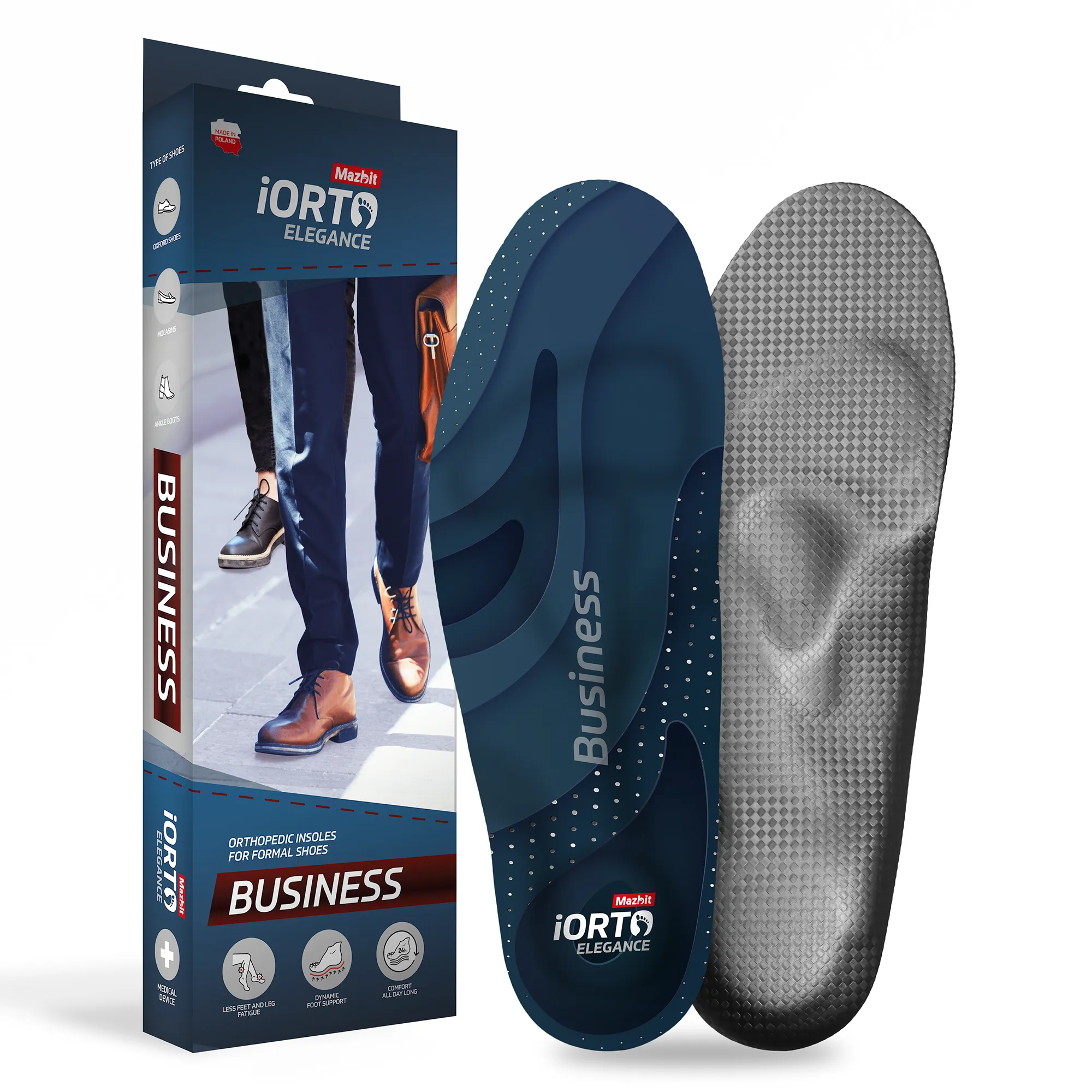 MAZBIT BUSINESS orthopedic insoles for formal shoes