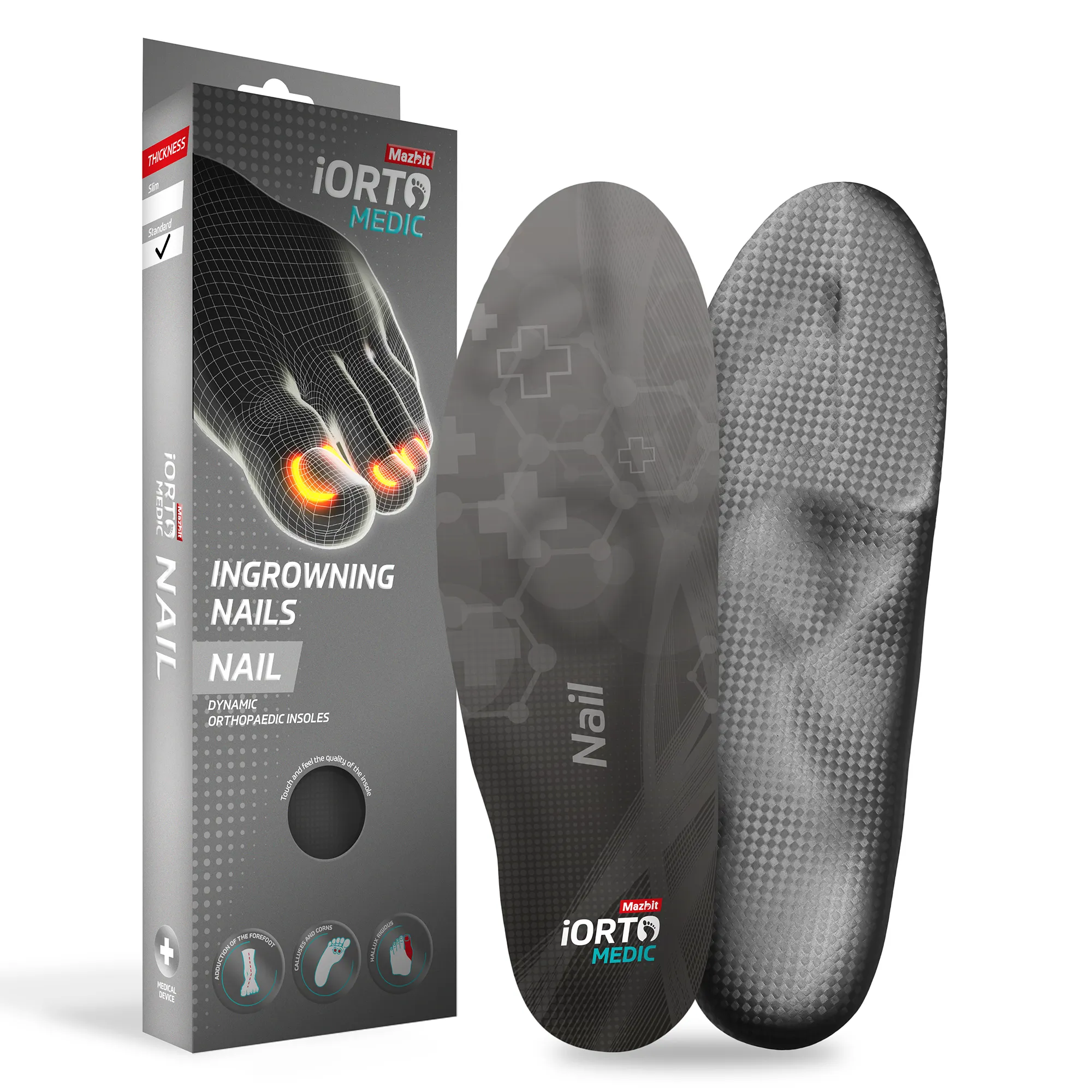 MAZBIT NAIL STANDARD orthopedic insoles for ingrowing nails