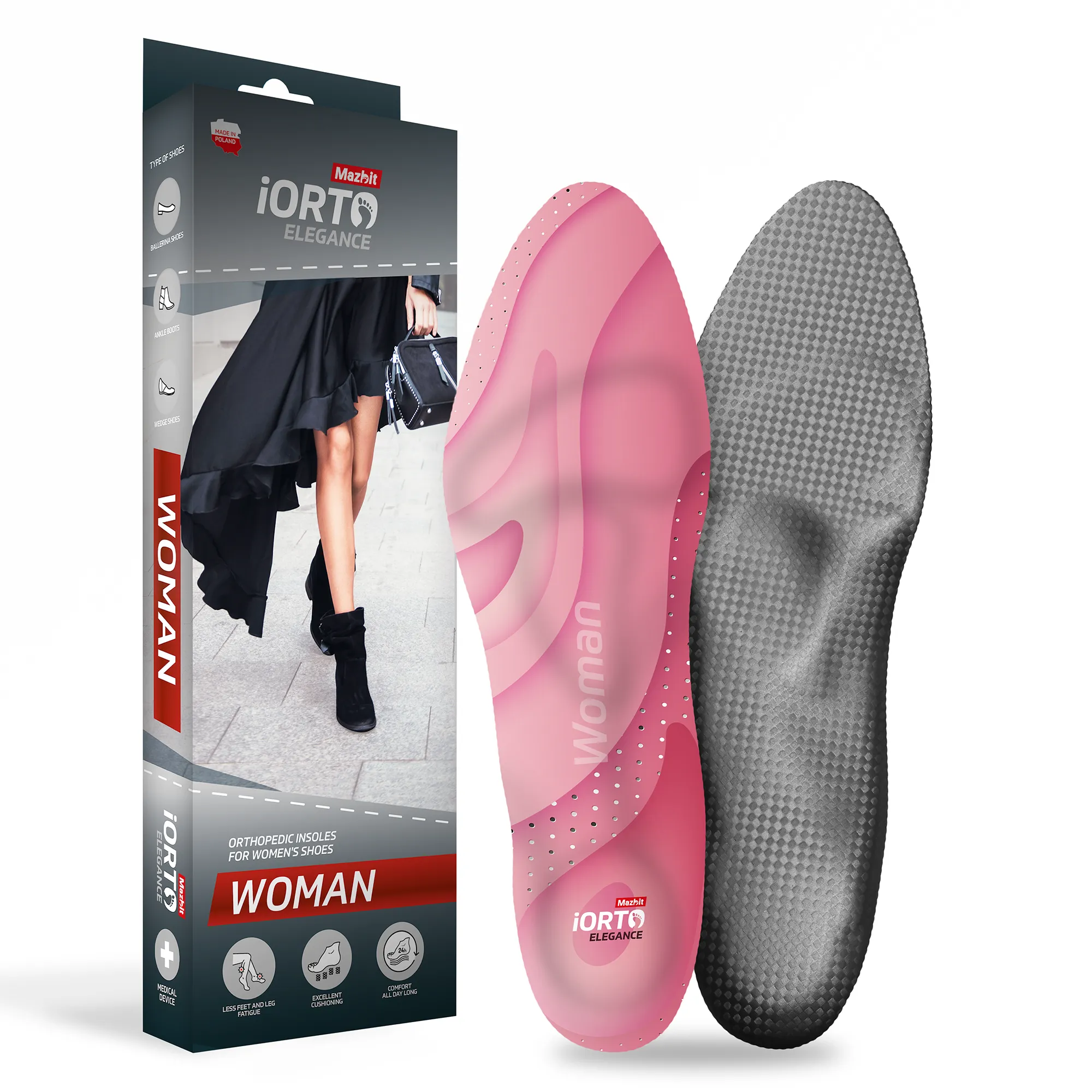 MAZBIT WOMAN orthopedic insoels for women shoes